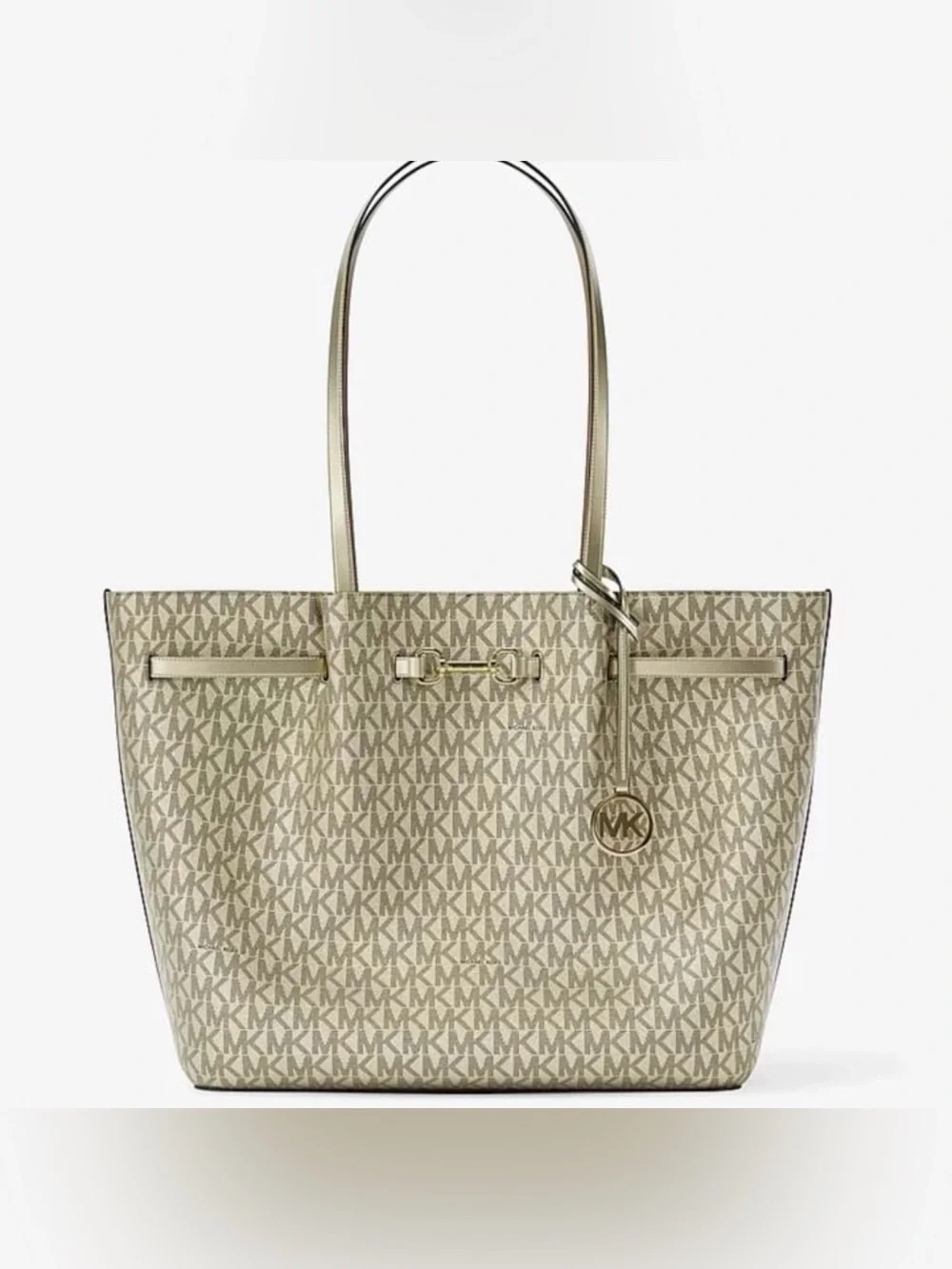 Michael‎ Kors Gold MK Logo Tote with Gold Accents